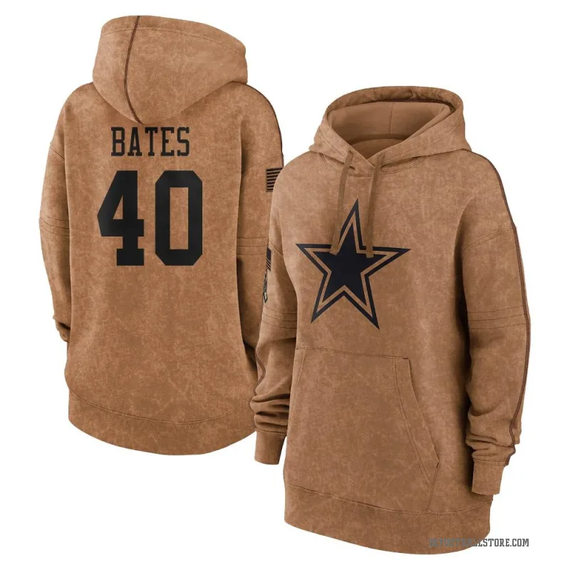 Bill Bates Women's Brown Dallas Cowboys 2023 Salute To Service Pullover Hoodie