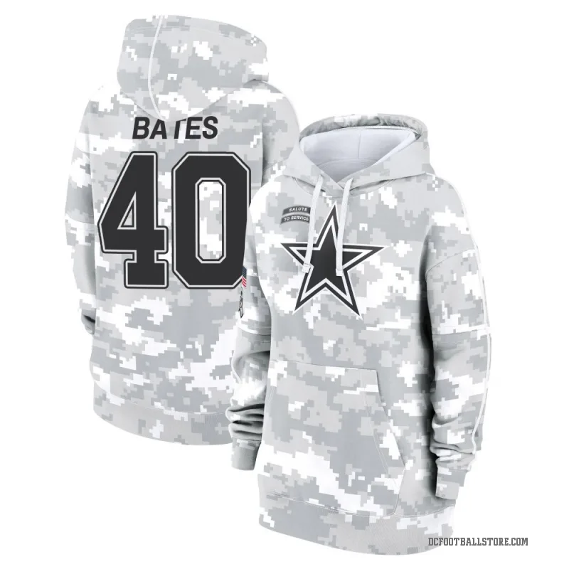 Bill Bates Women's Camo Dallas Cowboys Arctic 2024 Salute to Service Club Fleece Pullover Hoodie