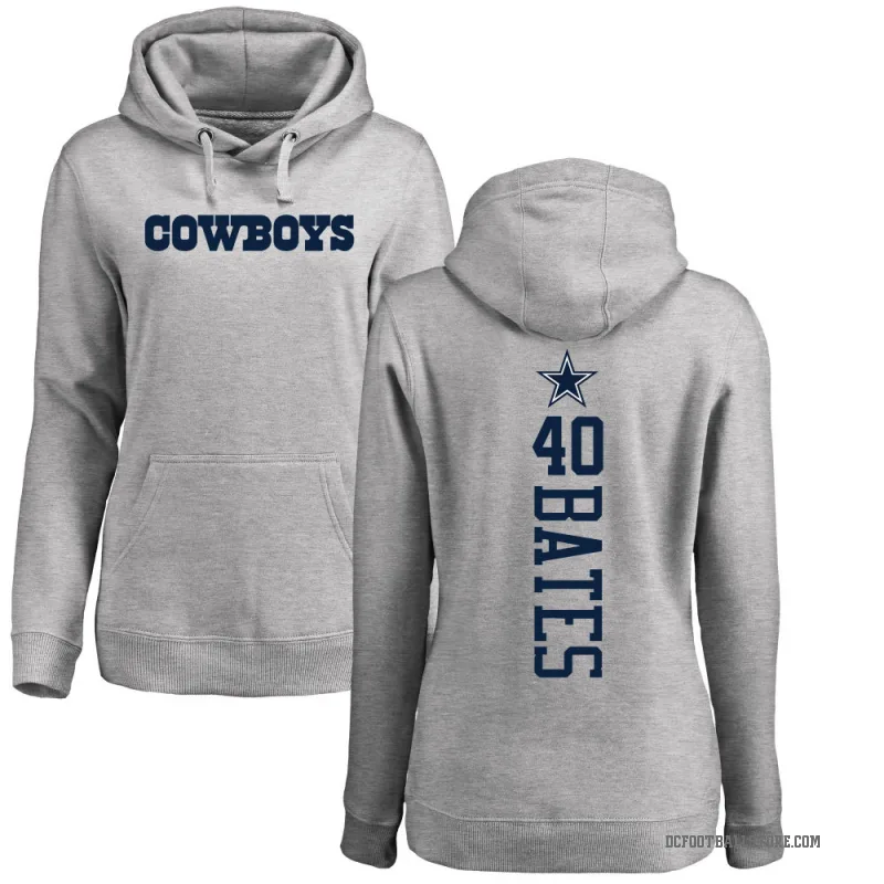 Bill Bates Women's Dallas Cowboys Pro Line by Branded Ash Backer Pullover Hoodie