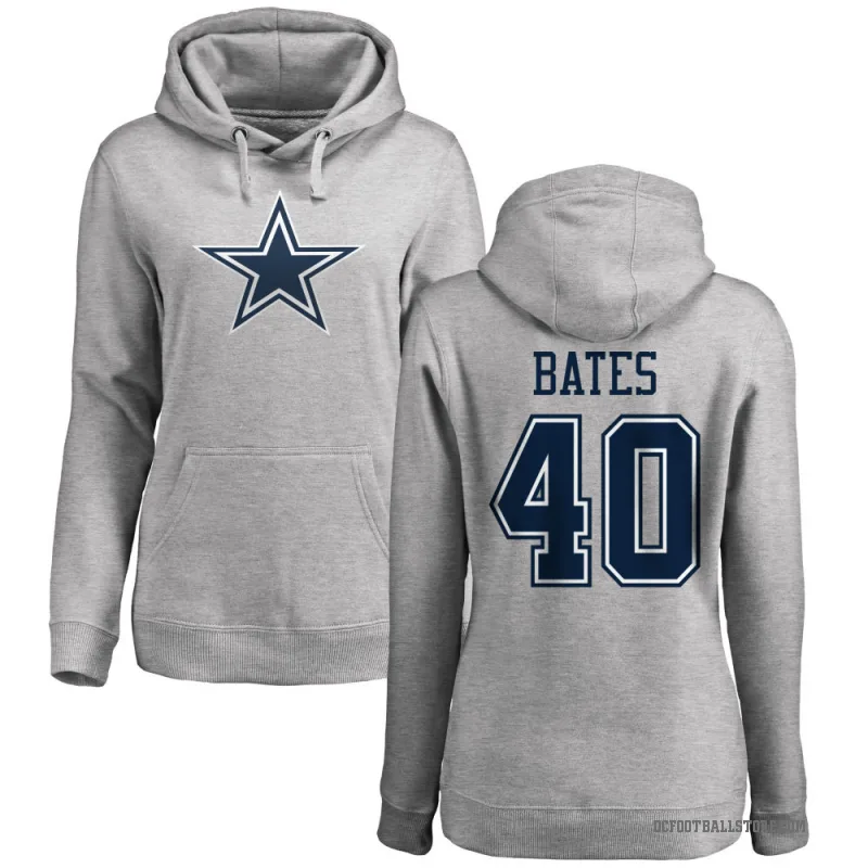 Bill Bates Women's Dallas Cowboys Pro Line by Branded Ash Logo Pullover Hoodie