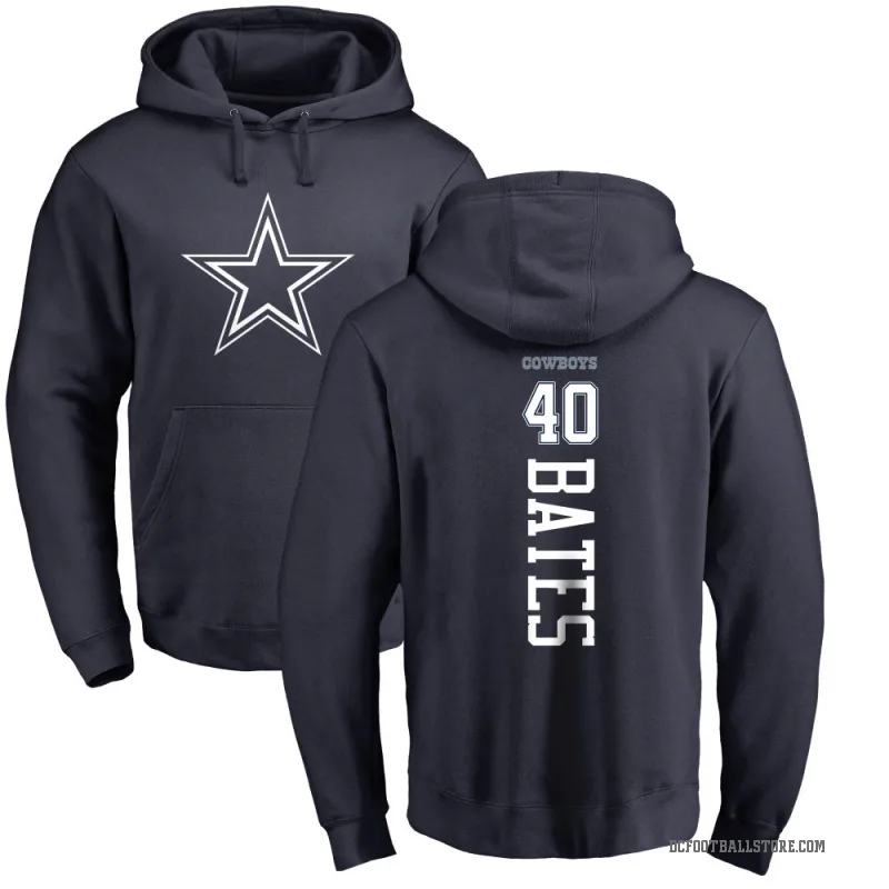 Bill Bates Youth Navy Dallas Cowboys Pro Line by Branded Backer Pullover Hoodie