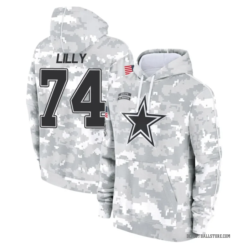 Bob Lilly Men's Camo Dallas Cowboys Arctic 2024 Salute to Service Club Fleece Pullover Hoodie