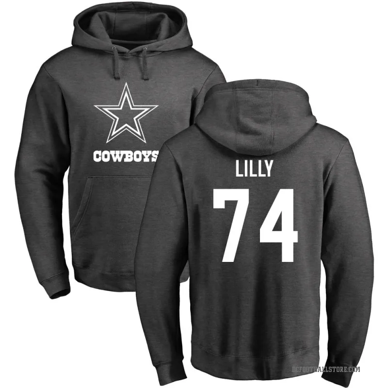 Bob Lilly Men's Dallas Cowboys Pro Line by Branded Ash One Color Pullover Hoodie