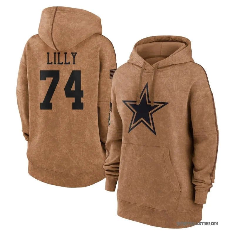 Bob Lilly Women's Brown Dallas Cowboys 2023 Salute To Service Pullover Hoodie