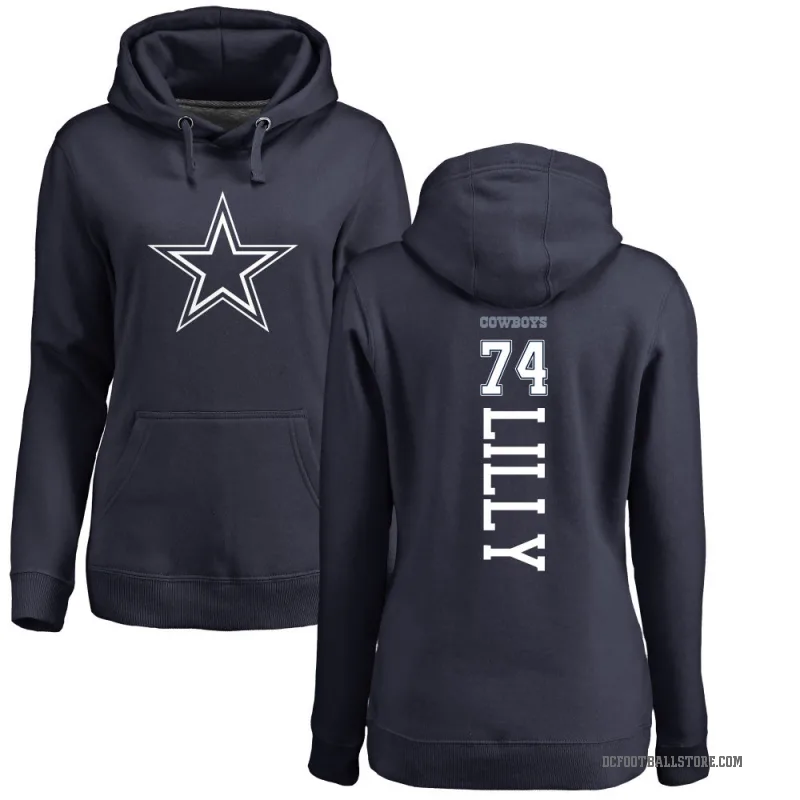 Bob Lilly Women's Navy Dallas Cowboys Pro Line by Branded Backer Pullover Hoodie