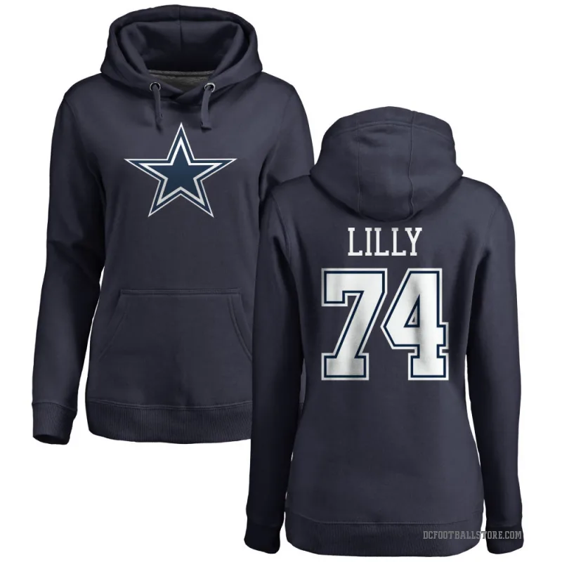 Bob Lilly Women's Navy Dallas Cowboys Pro Line by Branded Pullover Hoodie