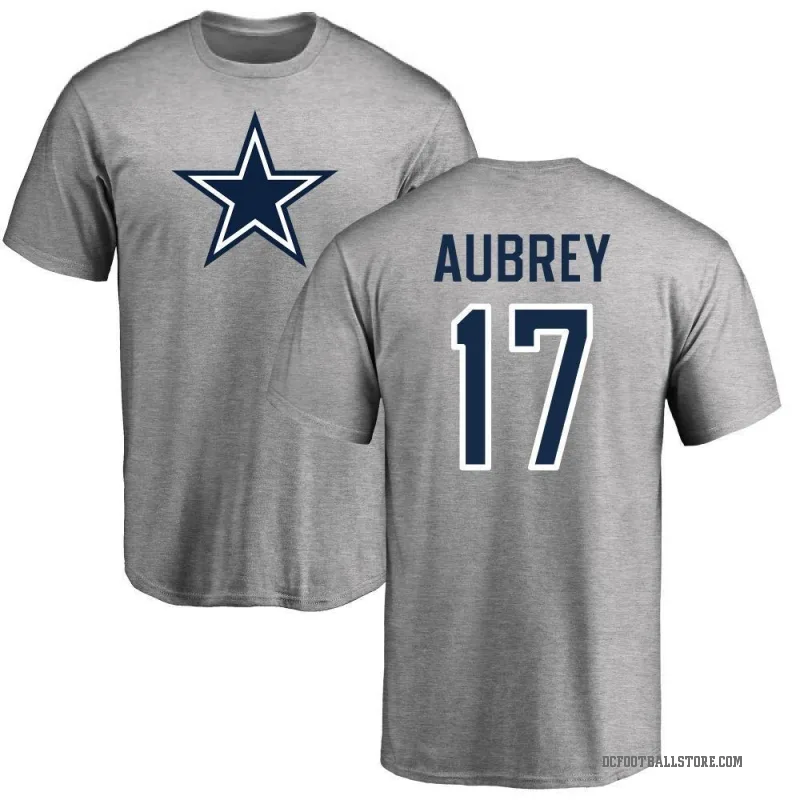 Brandon Aubrey Men's Gray Dallas Cowboys Logo T-shirt -