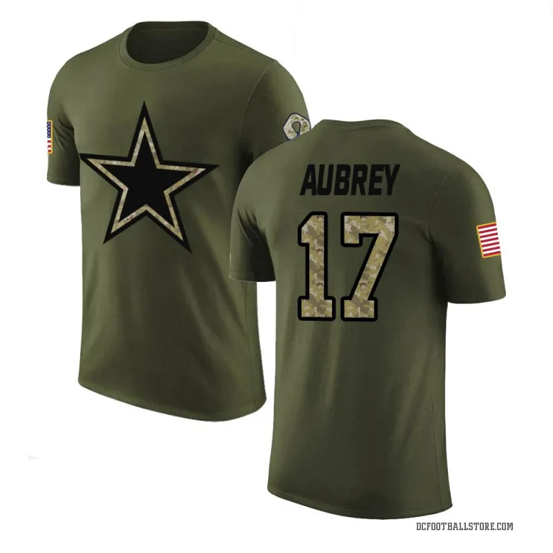 Brandon Aubrey Youth Olive Dallas Cowboys Salute to Service T-Shirt