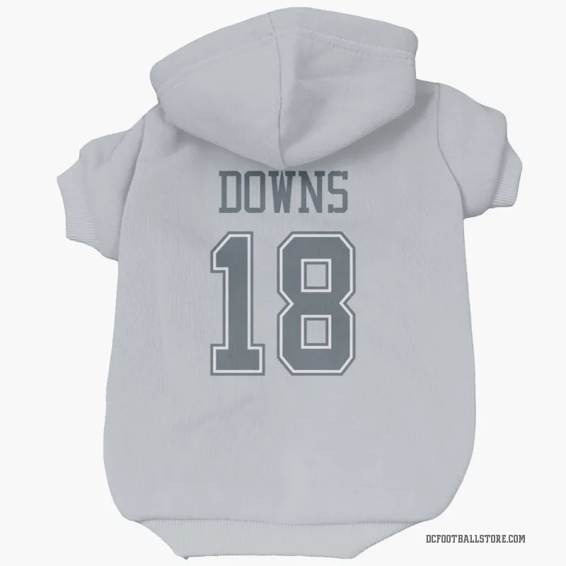 Caleb Downs  Gray Dallas Cowboys  Cat & Dog Pet Hoodie