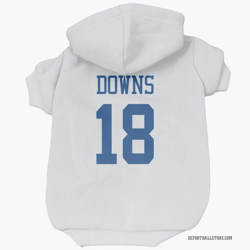 Caleb Downs  White Dallas Cowboys  Cat & Dog Pet Hoodie
