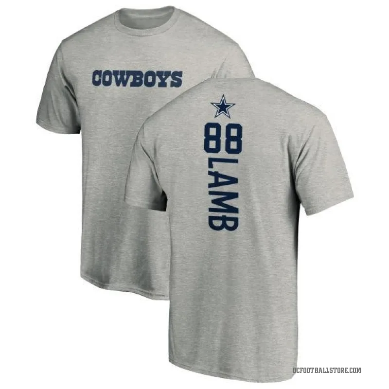CeeDee Lamb Men's Ash Dallas Cowboys Backer T-Shirt -