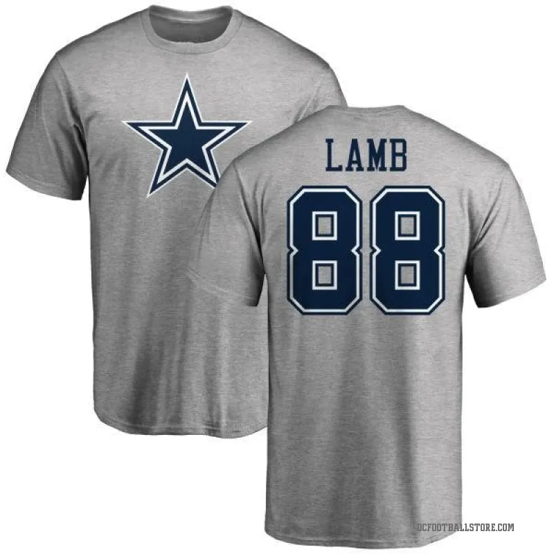 CeeDee Lamb Men's Ash Dallas Cowboys Logo T-Shirt -