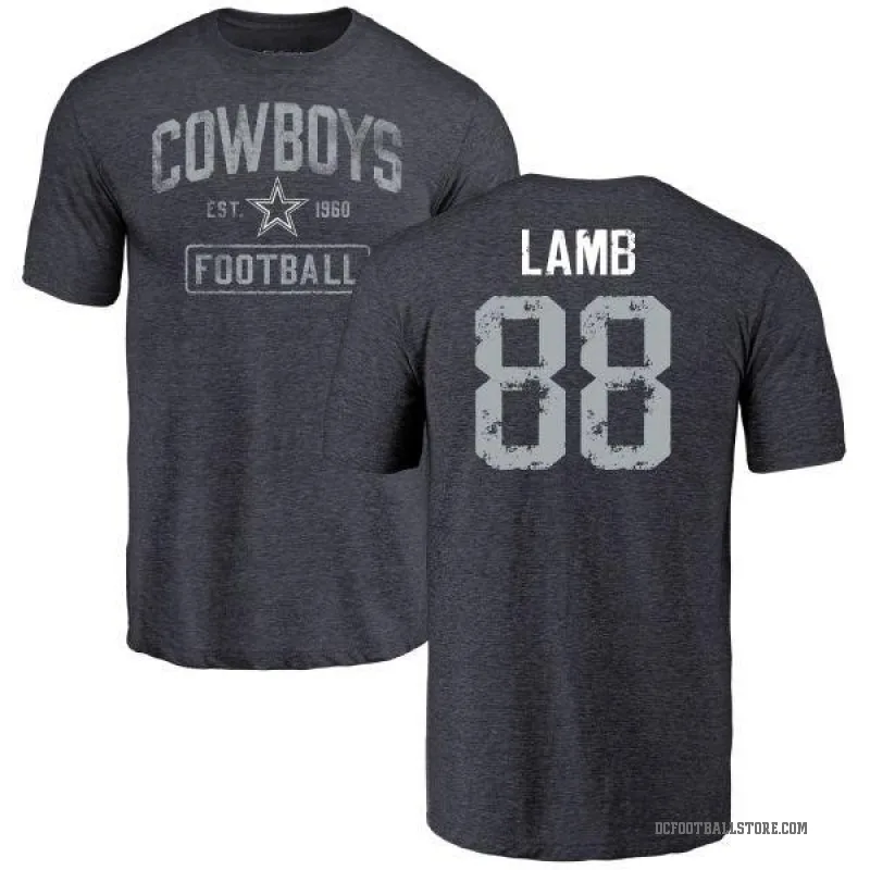 CeeDee Lamb Men's Navy Dallas Cowboys Distressed T-Shirt -