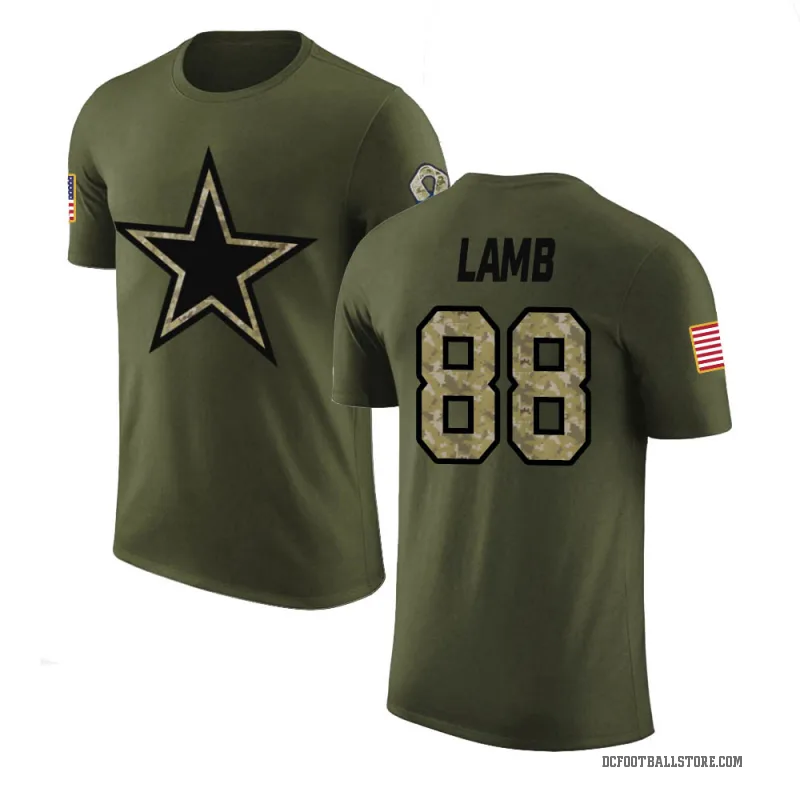 CeeDee Lamb Men's Olive Dallas Cowboys Salute to Service T-Shirt