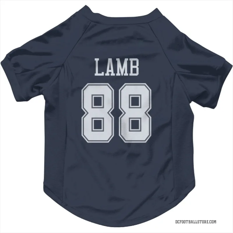 CeeDee Lamb  Navy Dallas Cowboys  Cat & Dog Pet Jersey