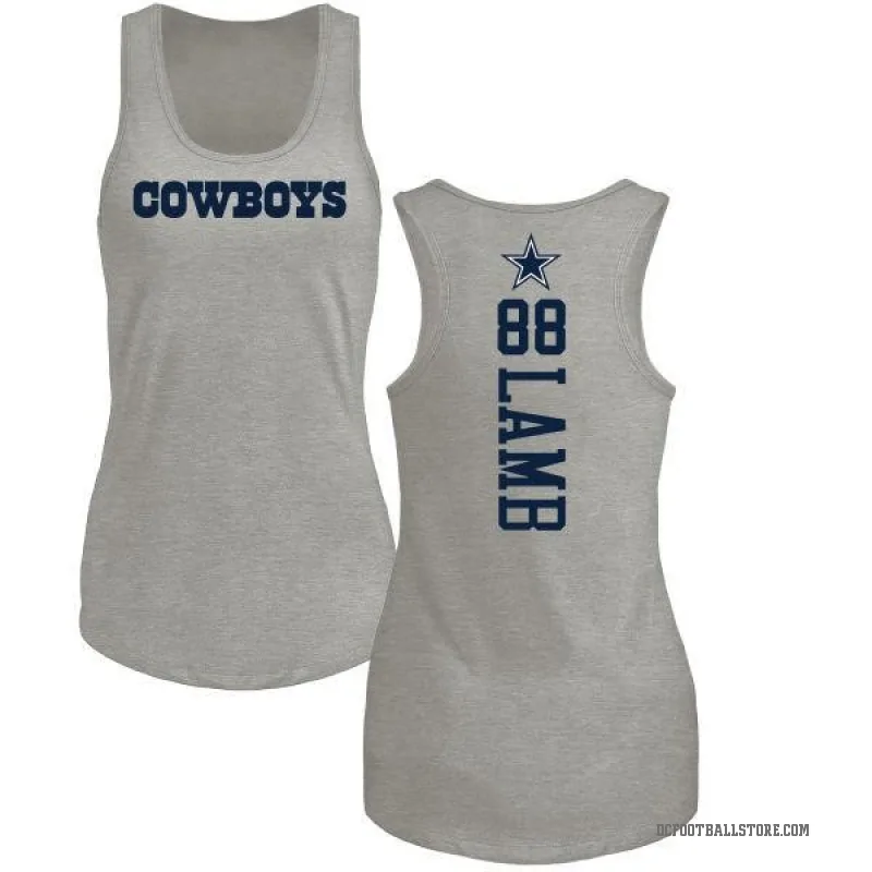 CeeDee Lamb Women's Ash Dallas Cowboys Backer Tank Top -