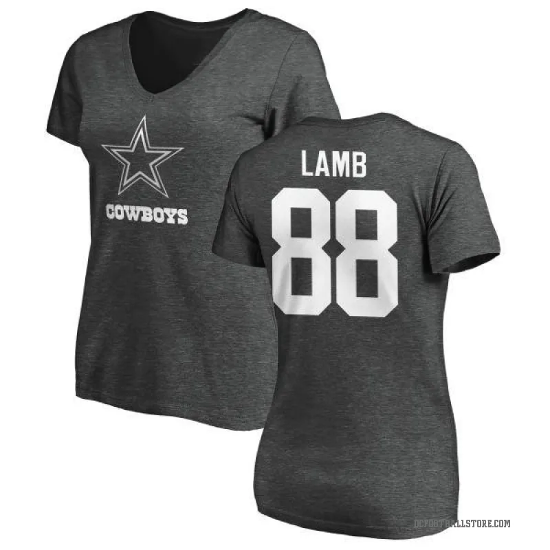CeeDee Lamb Women's Ash Dallas Cowboys One Color T-Shirt -