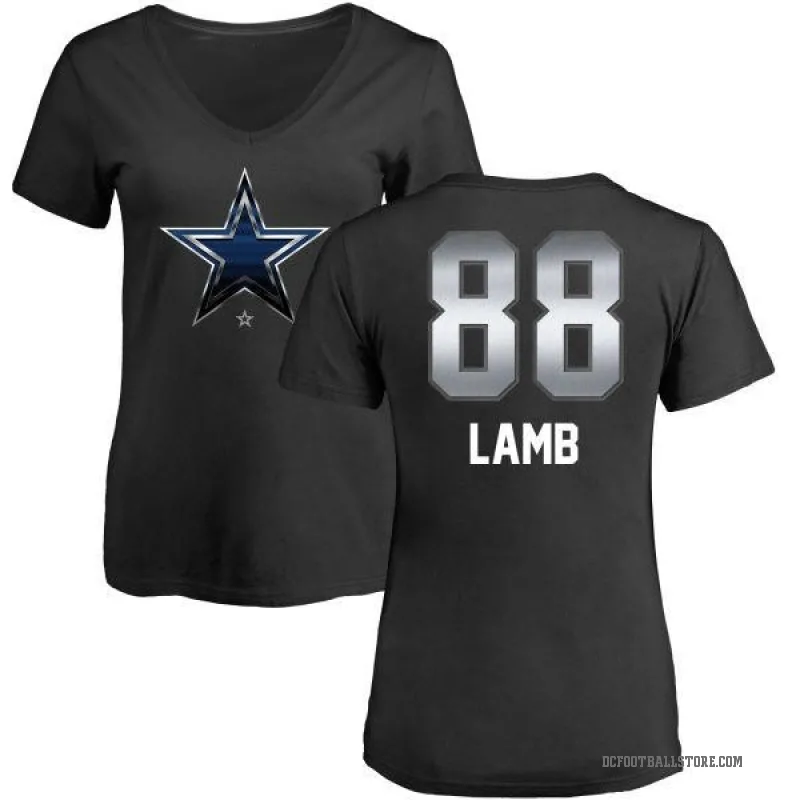 CeeDee Lamb Women's Black Dallas Cowboys Midnight Mascot T-Shirt -