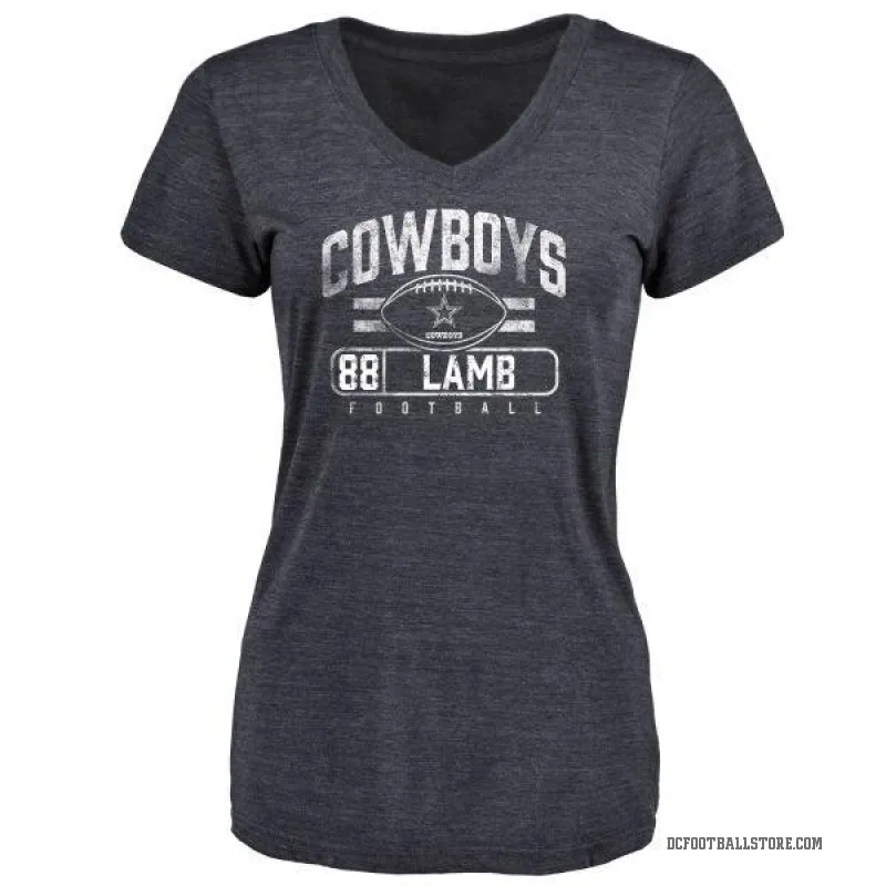 CeeDee Lamb Women's Navy Dallas Cowboys Flanker T-Shirt -