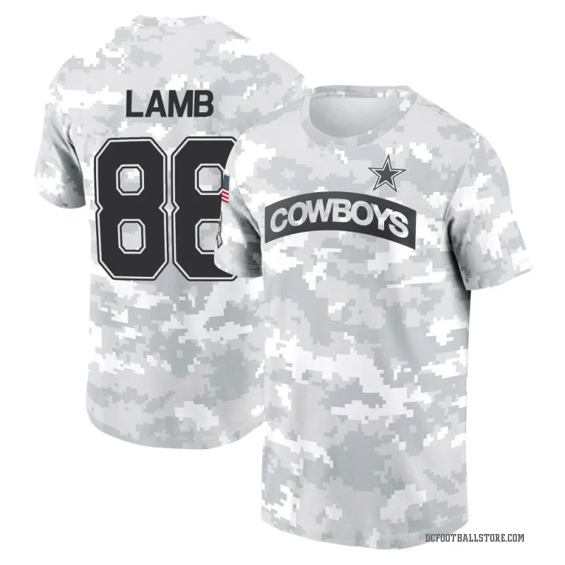 CeeDee Lamb Youth Camo Dallas Cowboys Arctic 2024 Salute to Service Performance T-Shirt