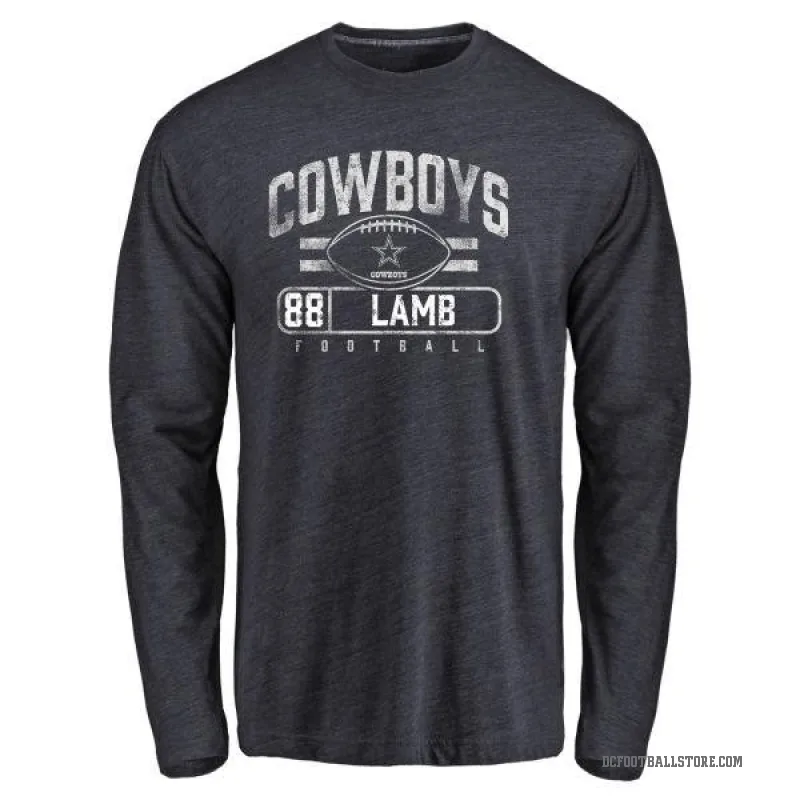 CeeDee Lamb Youth Navy Dallas Cowboys Flanker Long Sleeve T-Shirt -
