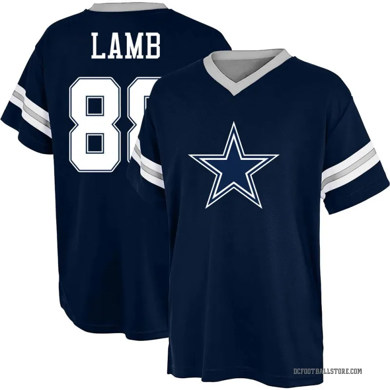 CeeDee Lamb Youth NavyBlue Dallas Cowboys Navy Blue Game Day V-Neck T-Shirt