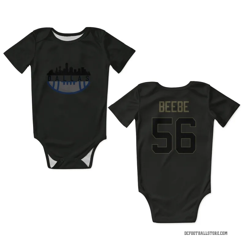 Cooper Beebe  Black Dallas Cowboys  Service Newborn & Infant Bodysuit
