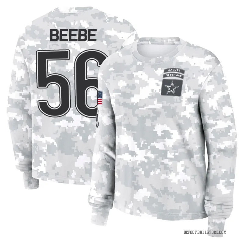 Cooper Beebe Women's Camo Dallas Cowboys Arctic 2024 Salute to Service Long Sleeve T-Shirt