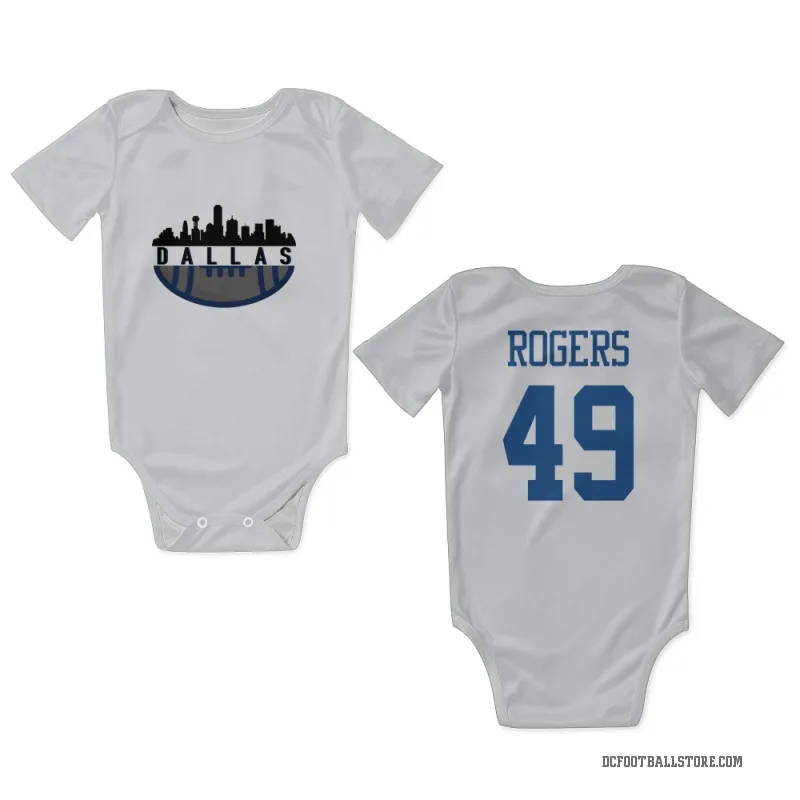 DJ Rogers  White Dallas Cowboys  Newborn & Infant Bodysuit