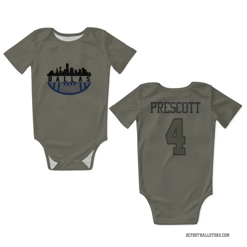 Dak Prescott  Olive Dallas Cowboys  Newborn & Infant Bodysuit
