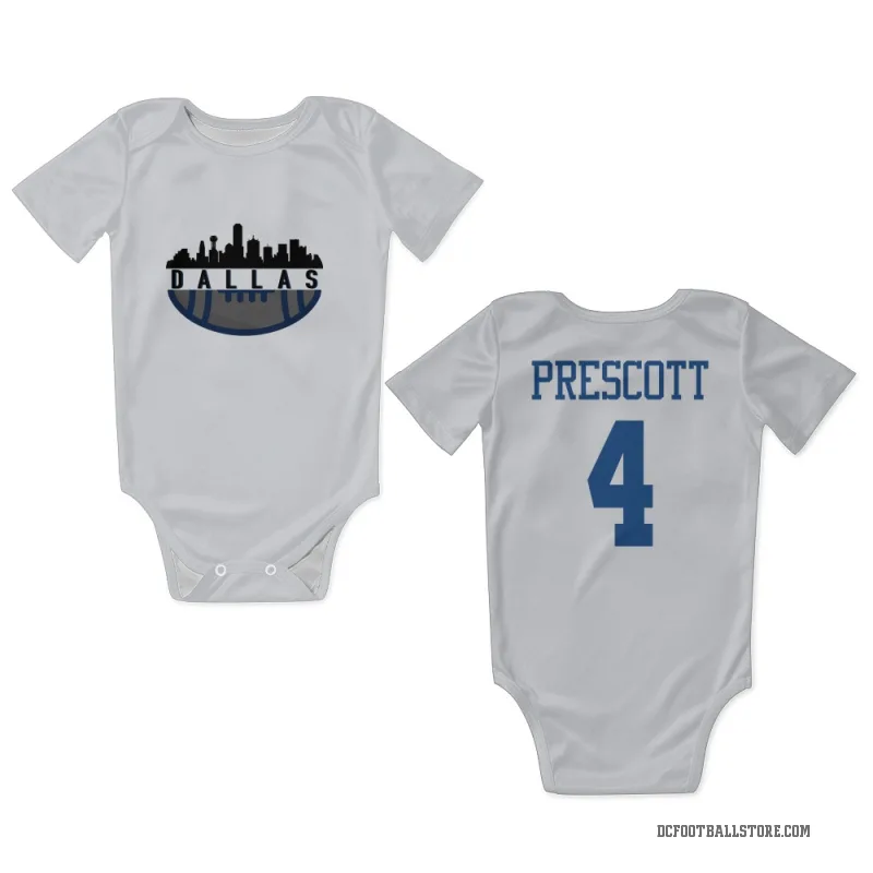 Dak Prescott  White Dallas Cowboys  Newborn & Infant Bodysuit