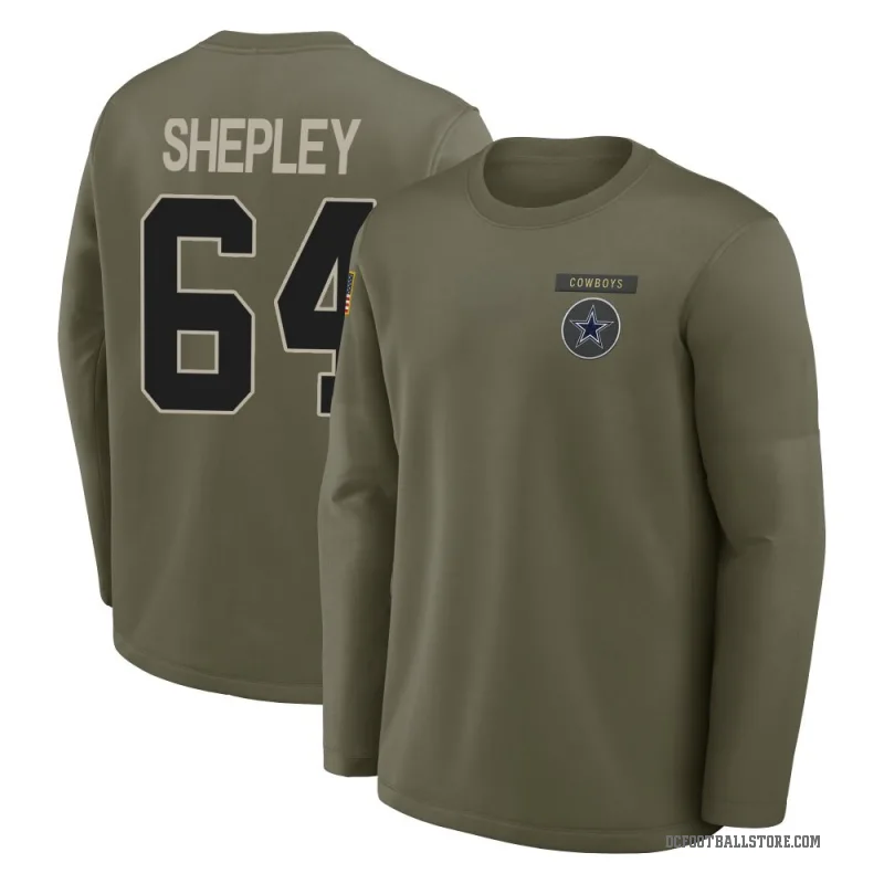 Dakoda Shepley Men's Olive Dallas Cowboys 2025 Salute to Service Sideline Coaches Long Sleeve T-Shirt