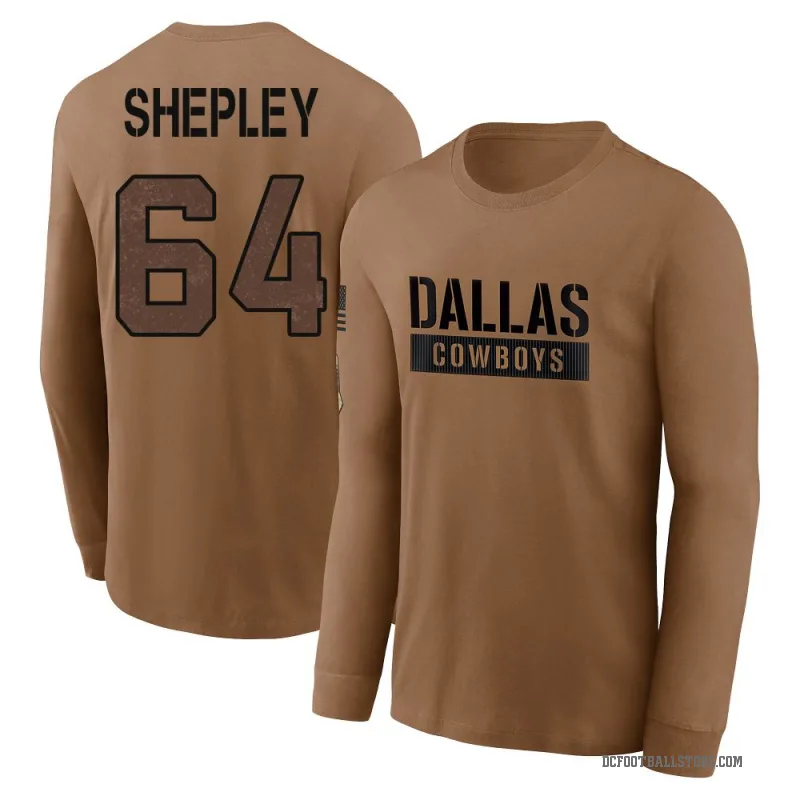Dakoda Shepley Youth Brown Dallas Cowboys 2023 Salute To Service Long Sleeve T-Shirt