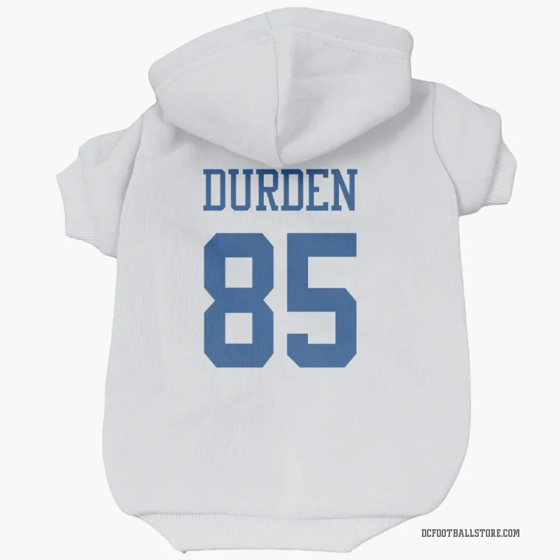 David Durden  White Dallas Cowboys  Cat & Dog Pet Hoodie