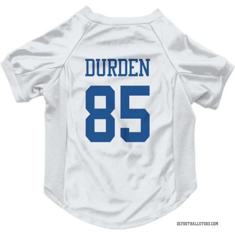 David Durden  White Dallas Cowboys  Cat & Dog Pet Jersey