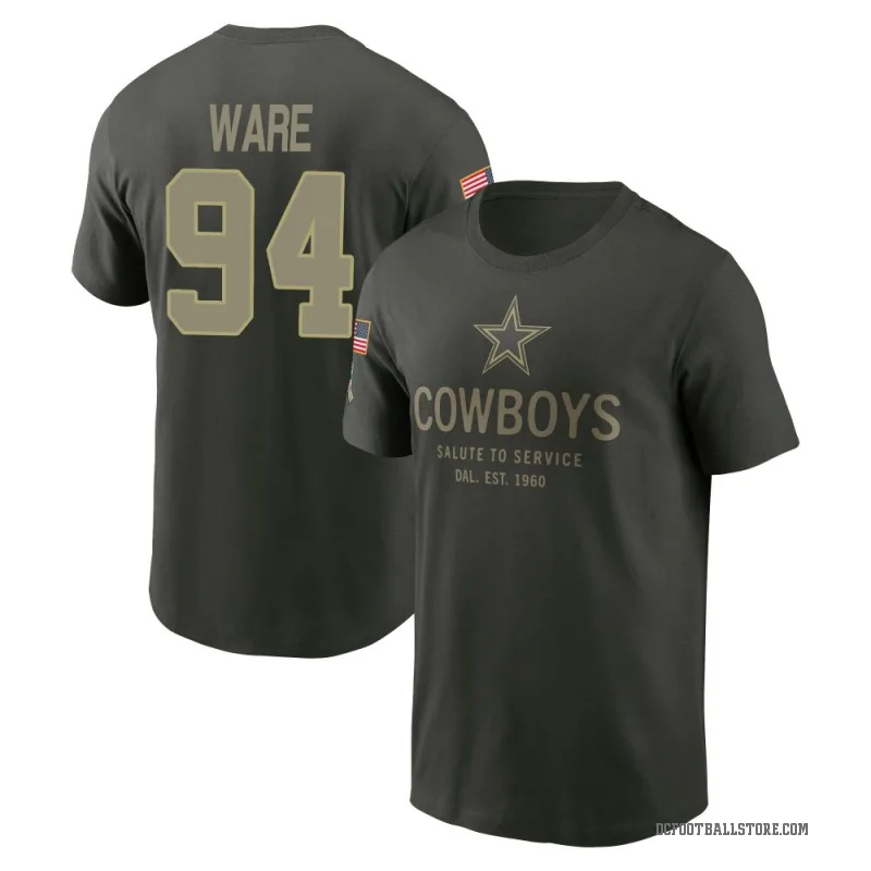 DeMarcus Ware Men's Green Dallas Cowboys Forest/ 2025 Salute to Service Sideline Primary Edge T-Shirt