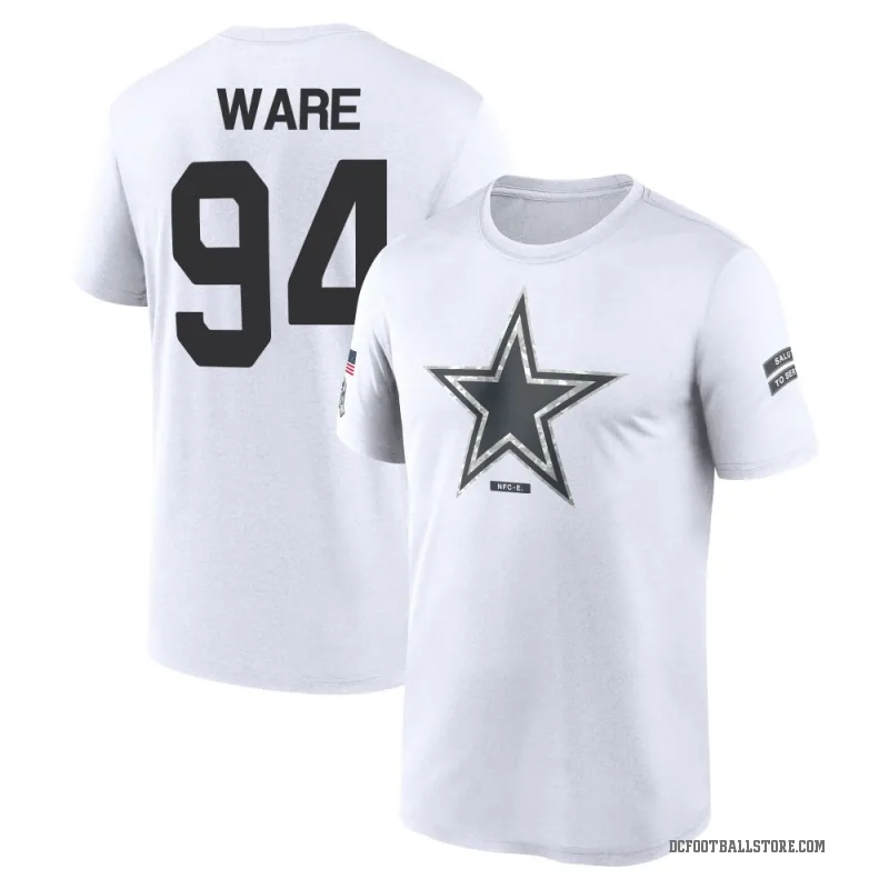 DeMarcus Ware Men's White Dallas Cowboys 2024 Salute to Service Performance T-Shirt