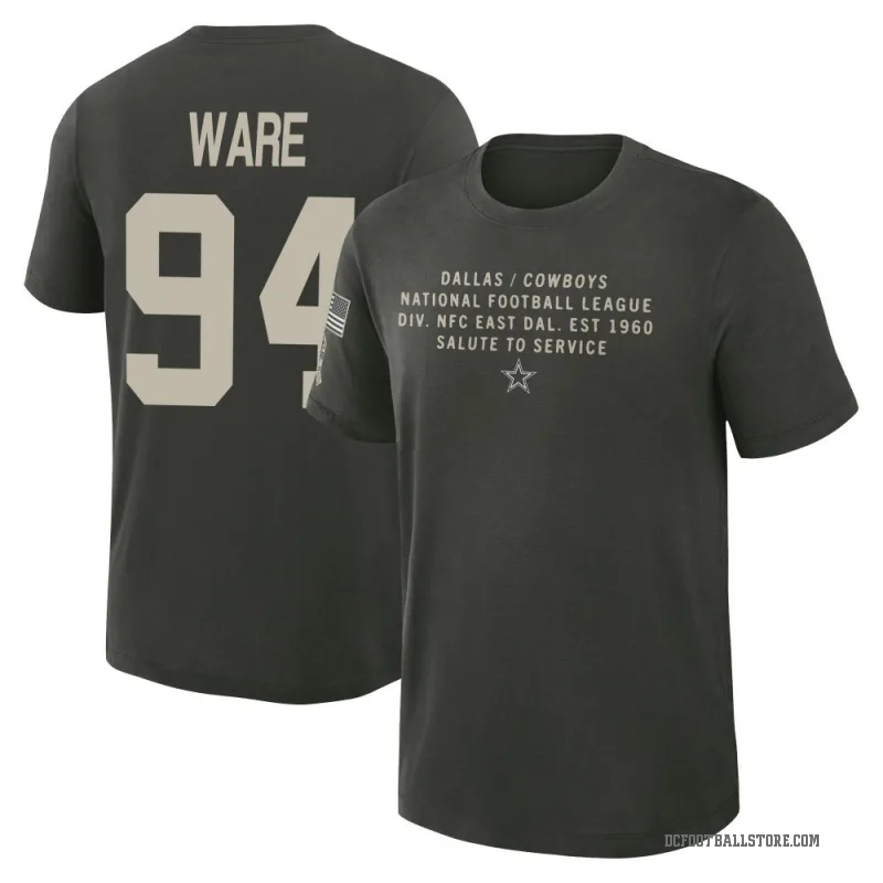 DeMarcus Ware Youth Green Dallas Cowboys Forest/ 2025 Salute to Service Sideline Slub T-Shirt