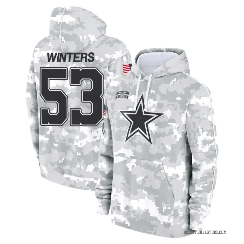 Dee Winters Men's Camo Dallas Cowboys Arctic 2024 Salute to Service Club Fleece Pullover Hoodie
