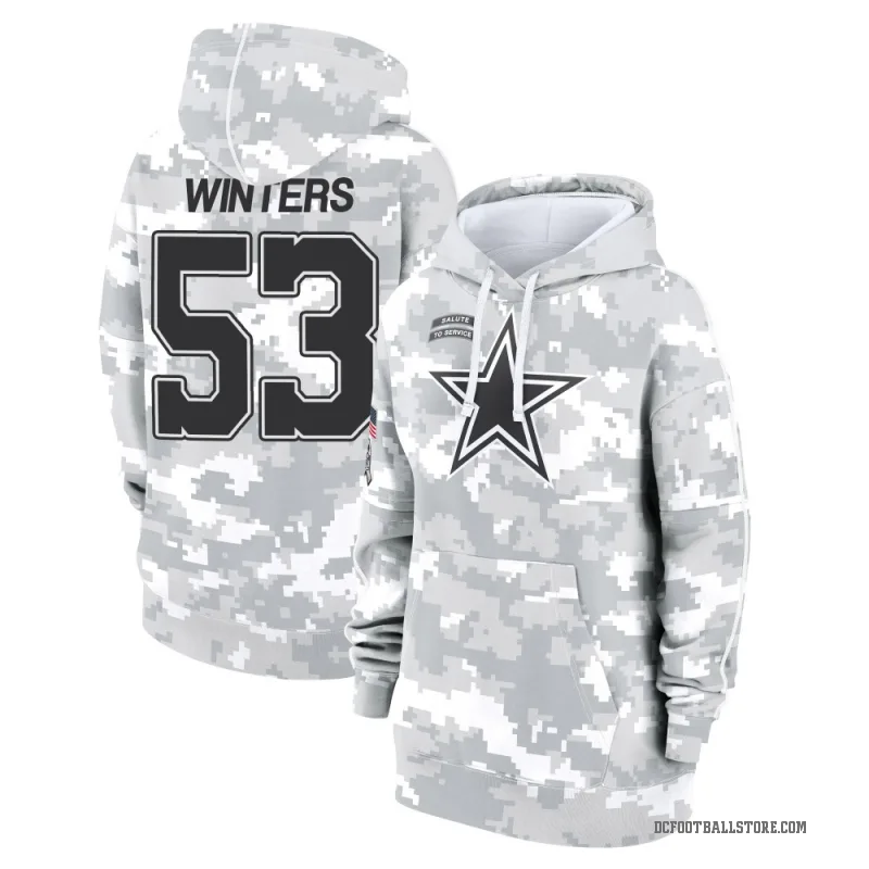 Dee Winters Women's Camo Dallas Cowboys Arctic 2024 Salute to Service Club Fleece Pullover Hoodie