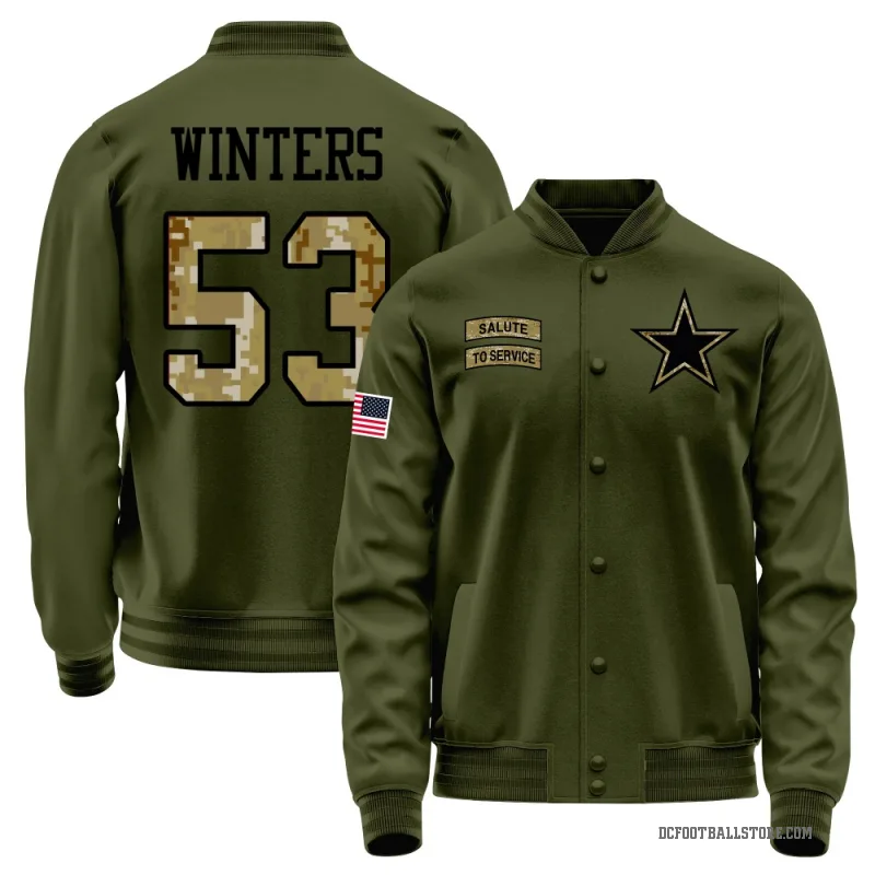 Dee Winters Youth Olive Dallas Cowboys Salute to Service Sideline Performance Jacket