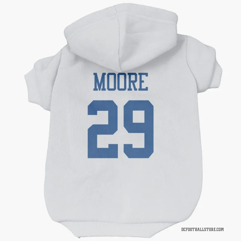 Devin Moore  White Dallas Cowboys  Cat & Dog Pet Hoodie