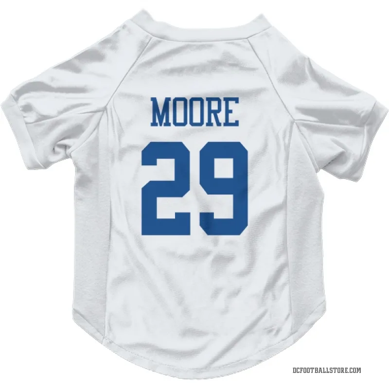 Devin Moore  White Dallas Cowboys  Cat & Dog Pet Jersey