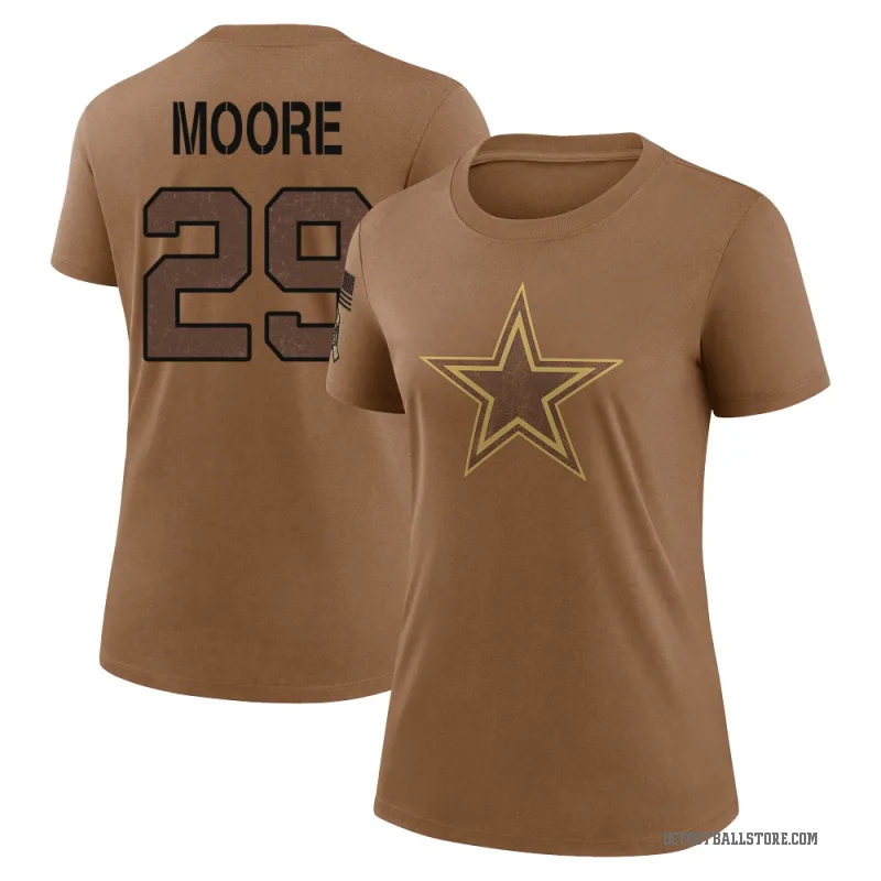 Devin Moore Women's Brown Dallas Cowboys 2023 Salute To Service Performance T-Shirt