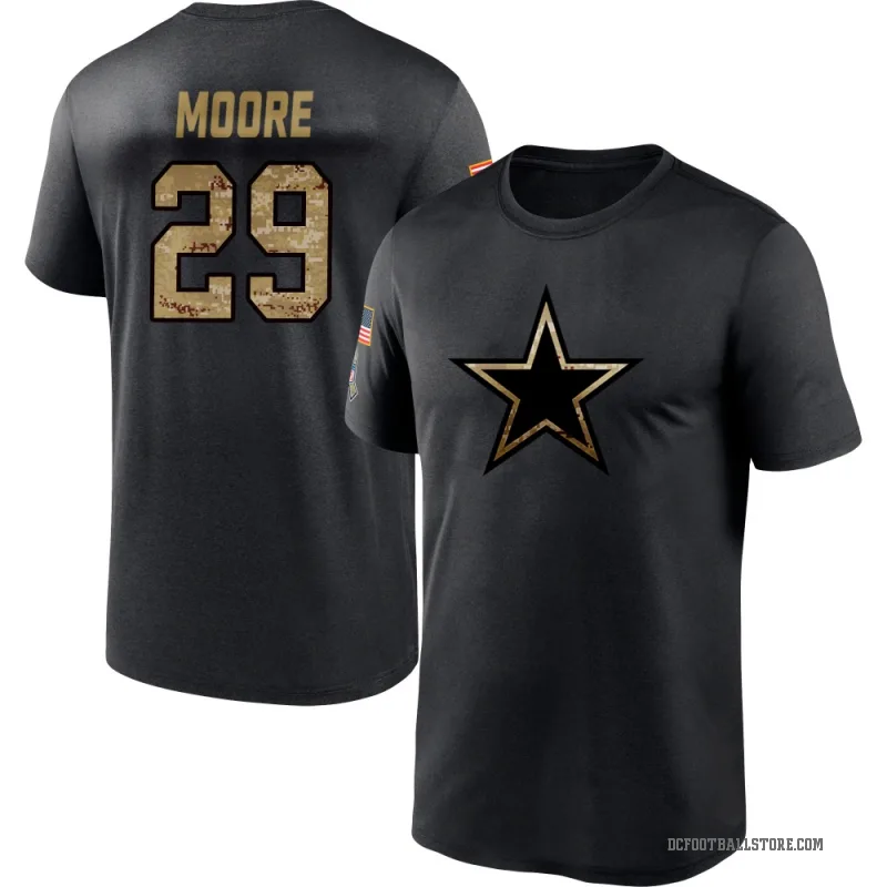 Devin Moore Youth Black Dallas Cowboys 2020 Salute To Service Performance T-Shirt