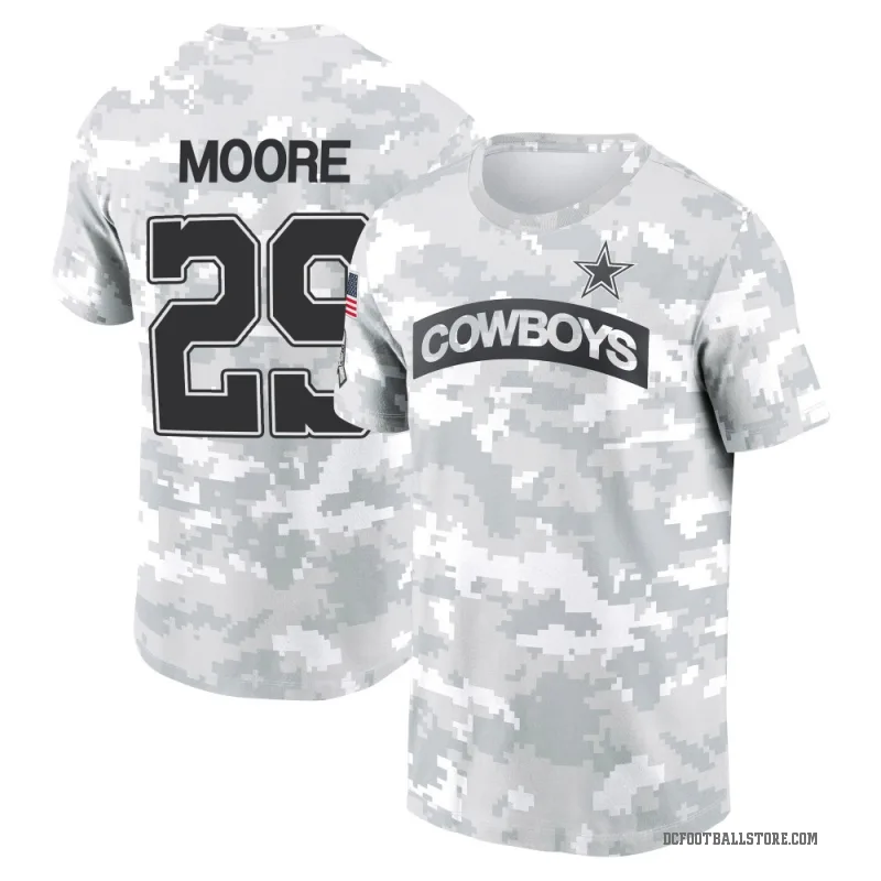 Devin Moore Youth Camo Dallas Cowboys Arctic 2024 Salute to Service Performance T-Shirt