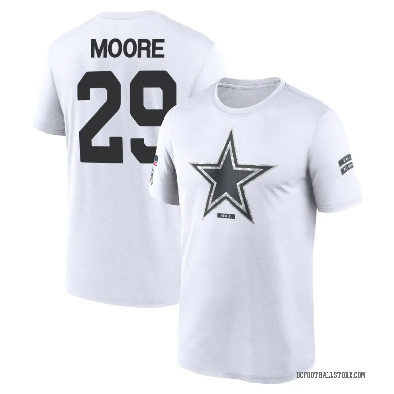 Devin Moore Youth White Dallas Cowboys 2024 Salute to Service Performance T-Shirt
