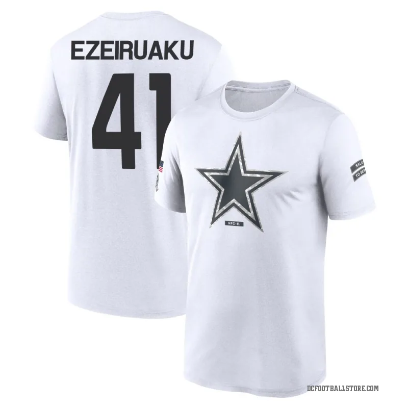 Donovan Ezeiruaku Men's White Dallas Cowboys 2024 Salute to Service Performance T-Shirt