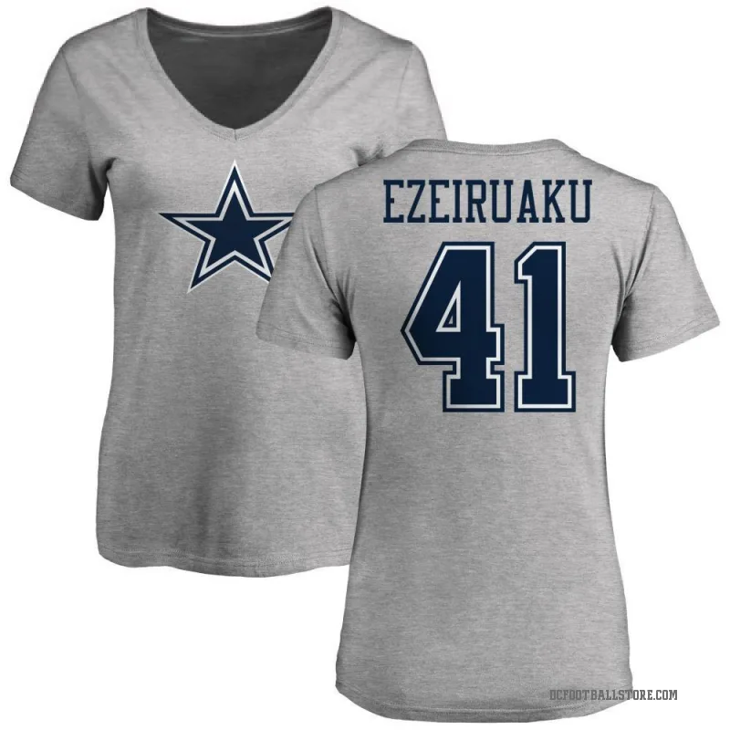 Donovan Ezeiruaku Women's Ash Dallas Cowboys Logo T-Shirt -
