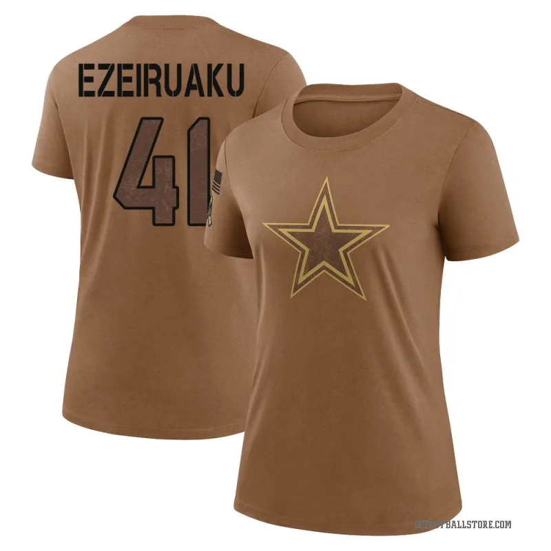 Donovan Ezeiruaku Women's Brown Dallas Cowboys 2023 Salute To Service Performance T-Shirt